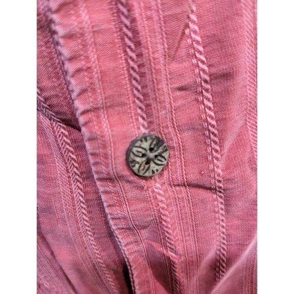 Tommy Bahama Mens medium Faded red 100% Silk Button up Shirt - Picture 5 of 5
